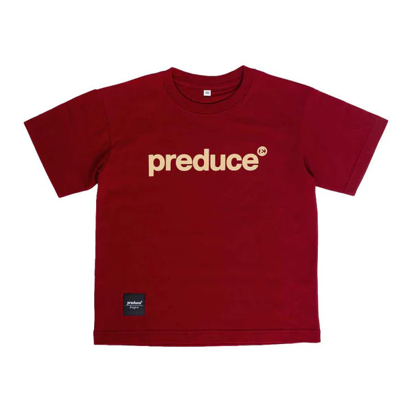 Preduce Skateboards 'Kids Logo' T-Shirt (Deep Red/Sand)