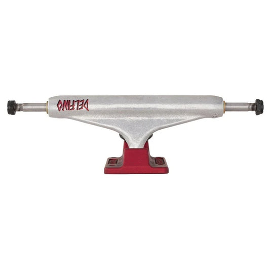 Independent 144 Stage 11 Hollow Delfino Silver Red Standard Skateboard Trucks