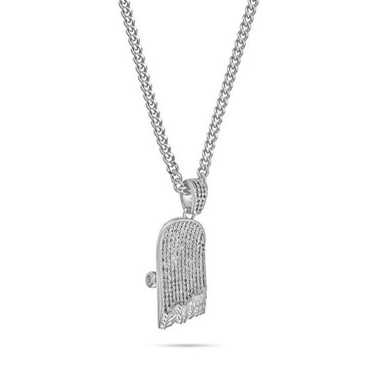 Manneq "Iced Out Broken" Necklace (Silver)