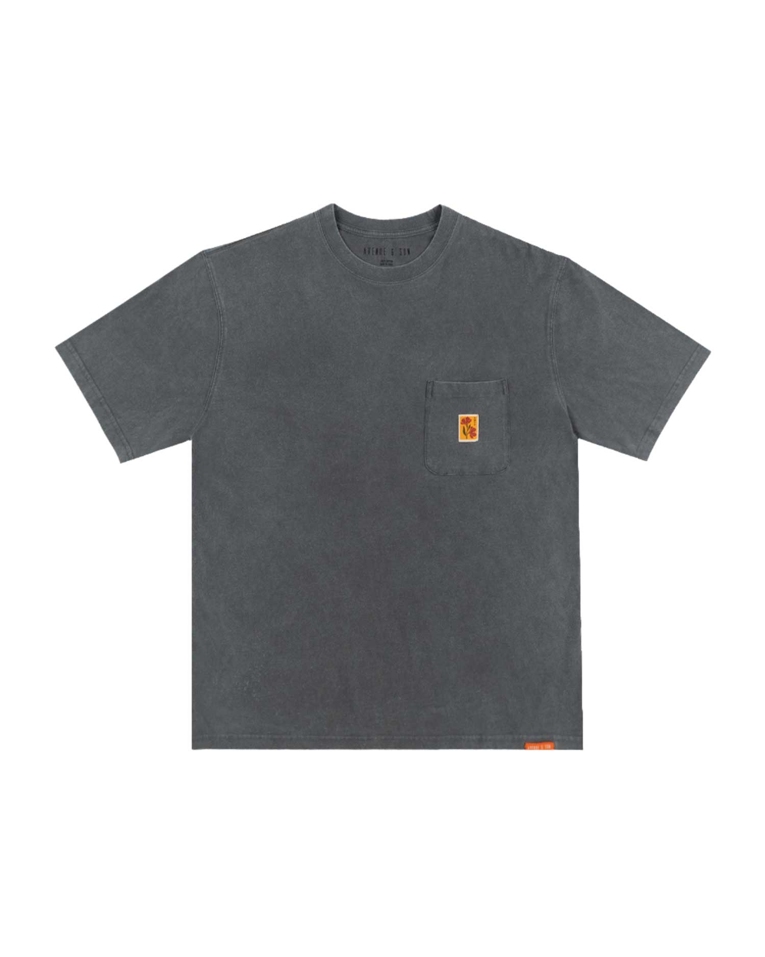 Avenue & Son 'Washed Pocket' T-Shirt (Grey)