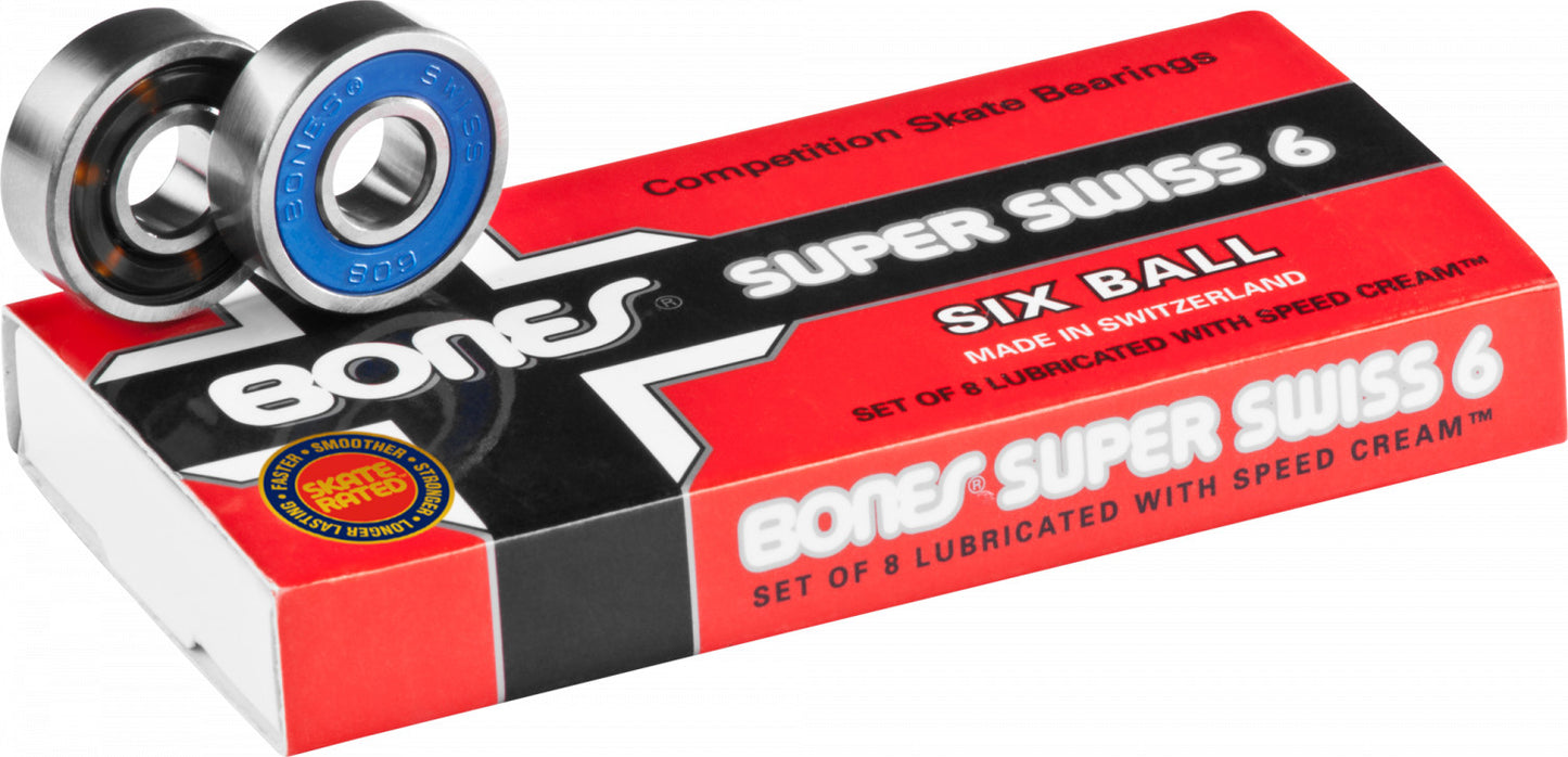 Bones Super Swiss 6 Bearings 8 pack