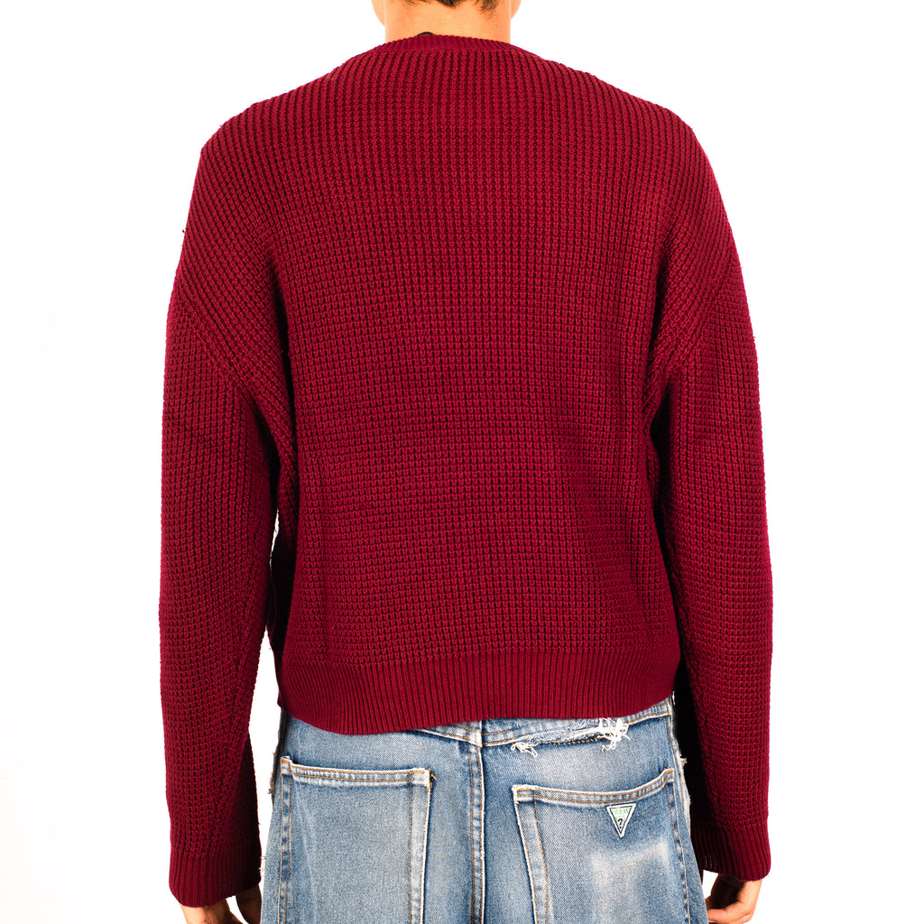 Pass~Port 'Organic Cotton Waffle Knit Sweater' Sweater (Maroon)