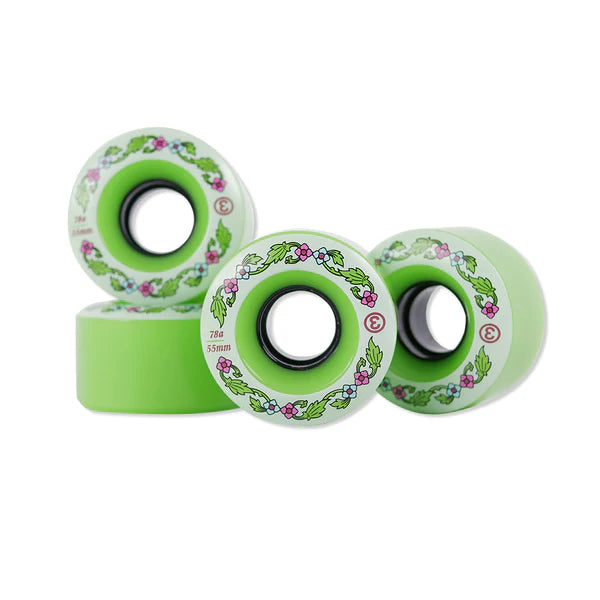 Preduce Skateboards 55mm (78A) 'Green Thai Pattern Cruiser' Wheels