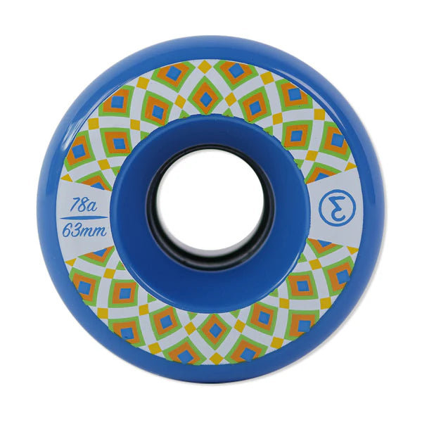 Preduce Blue Thai Pattern 78A Cruiser Wheels 63Mm