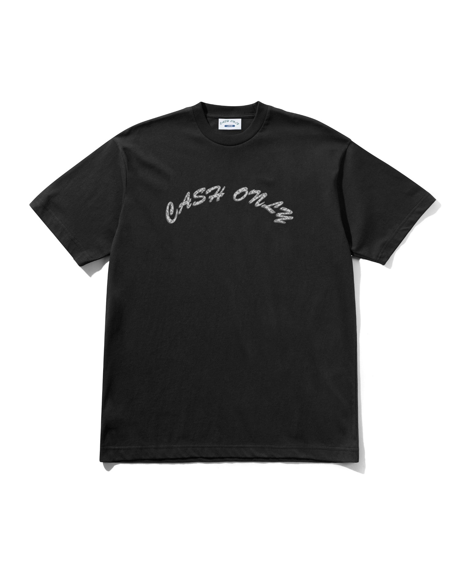 Cash Only 'Diamond Plate Logo' T-Shirt (Black)