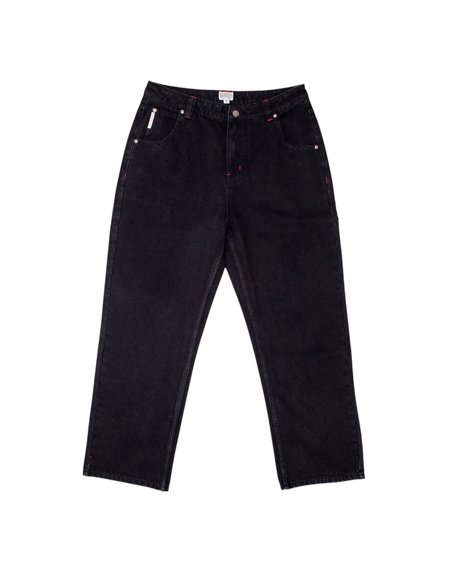 Hoddle Skateboards 'Sonas' Jeans (Black/Red/Contrast Stitch)