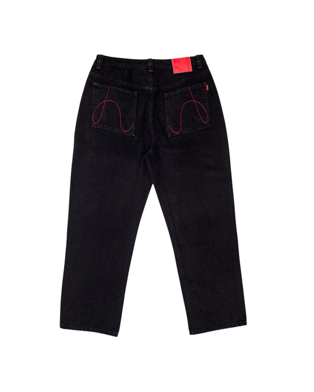 Hoddle Skateboards 'Sonas' Jeans (Black/Red/Contrast Stitch)