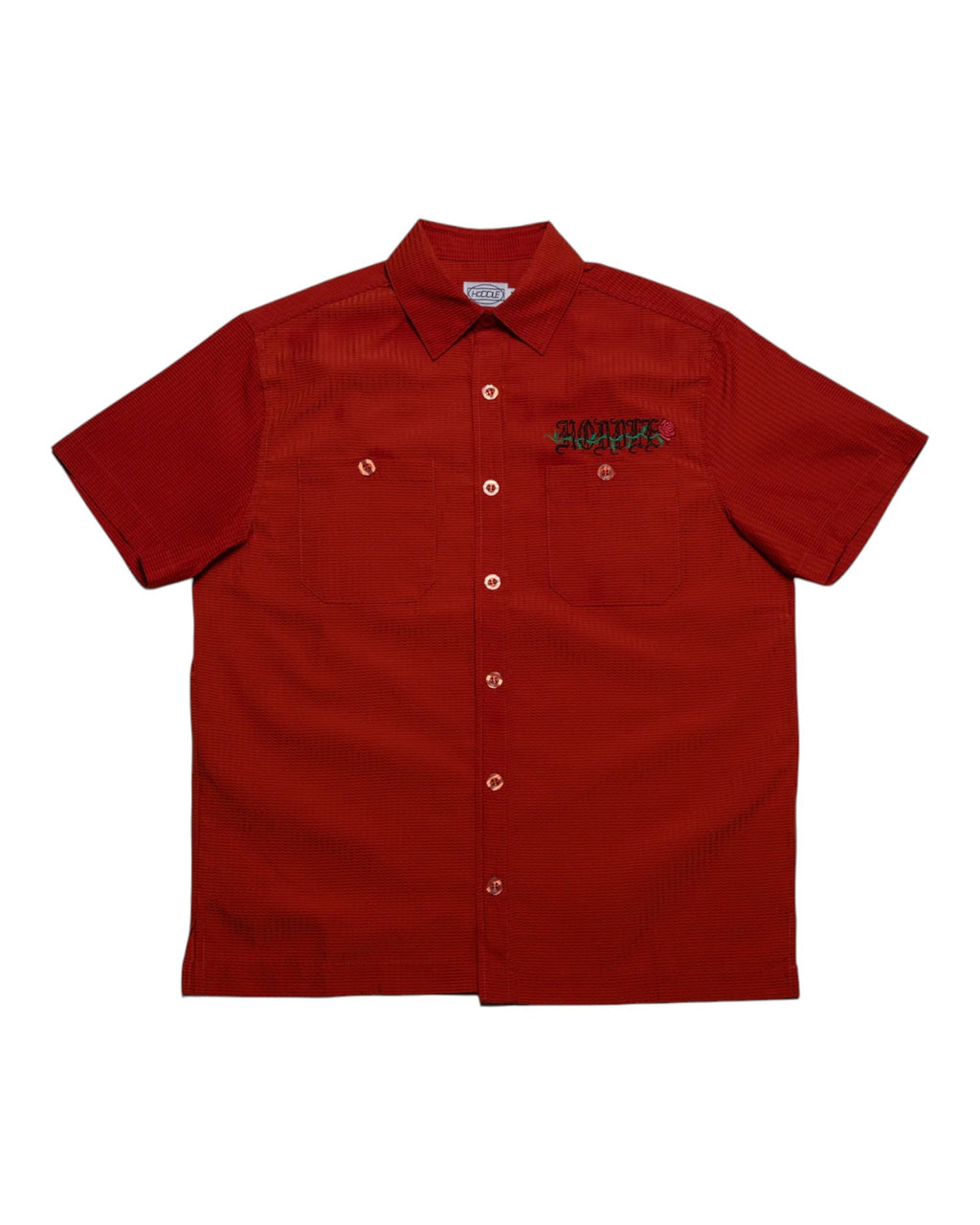Hoddle Skateboards 'Thorn Seersucker' Shirt (Rust)