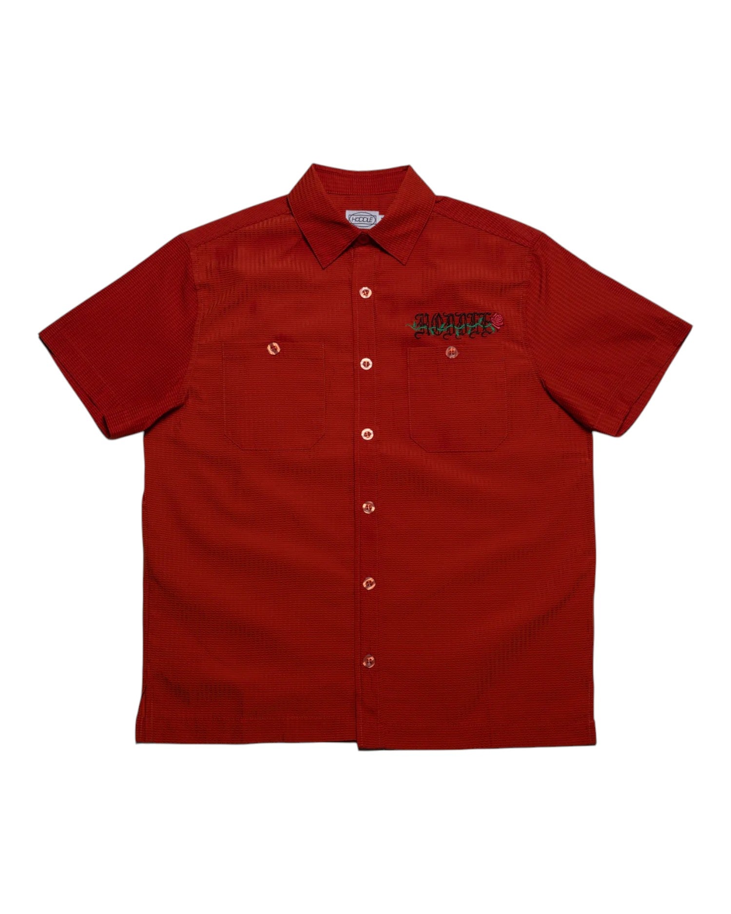 Hoddle Skateboards 'Thorn Seersucker' Shirt (Rust)