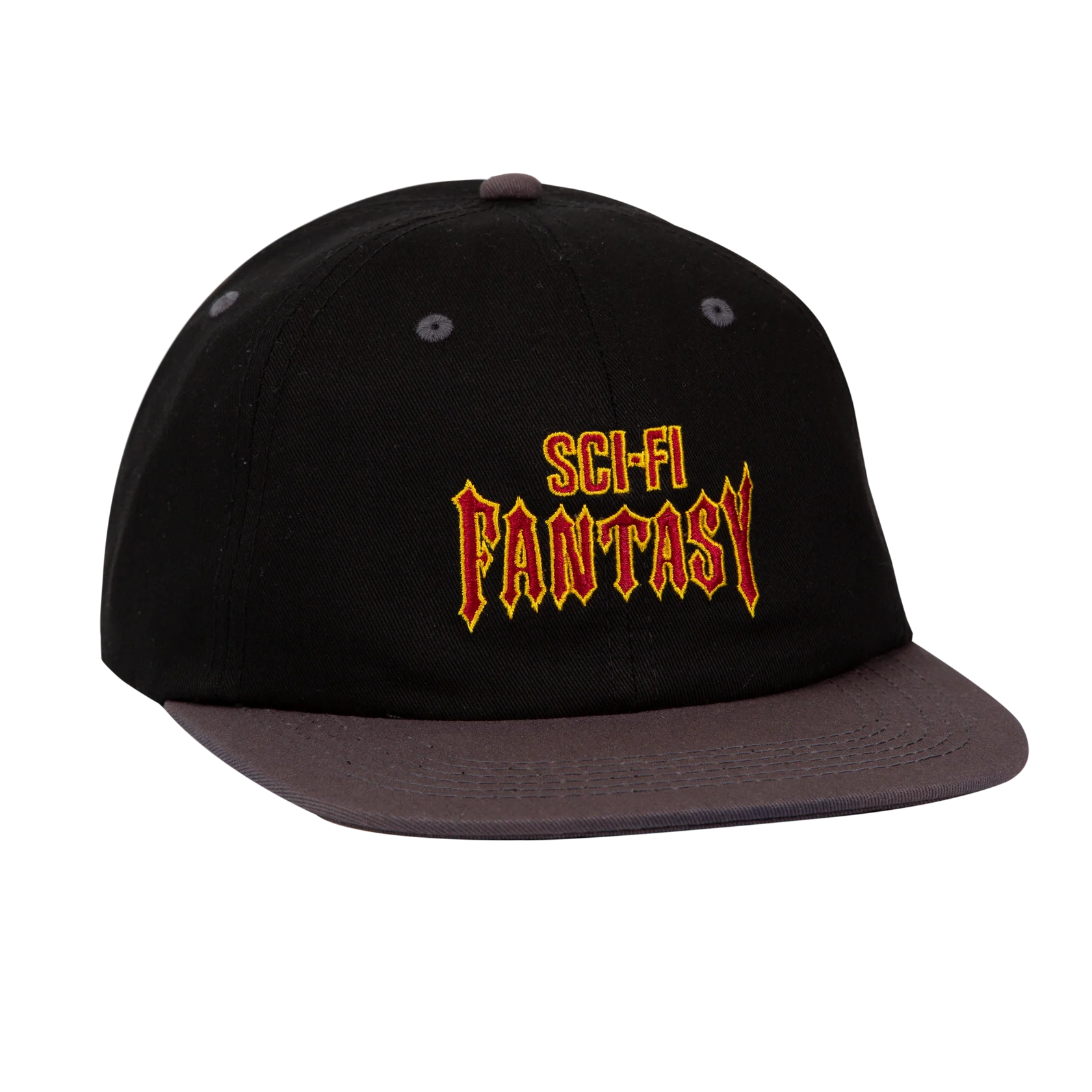 Sci-Fi Fantasy 'Biker Logo /Gun Metal' Hat (Black/Gun Metal)