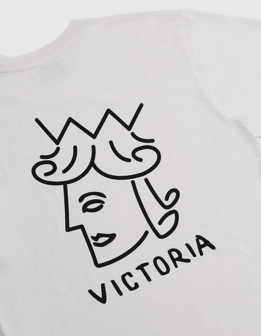 VICTORIA 'Queenhead Logo' T-Shirt (White)