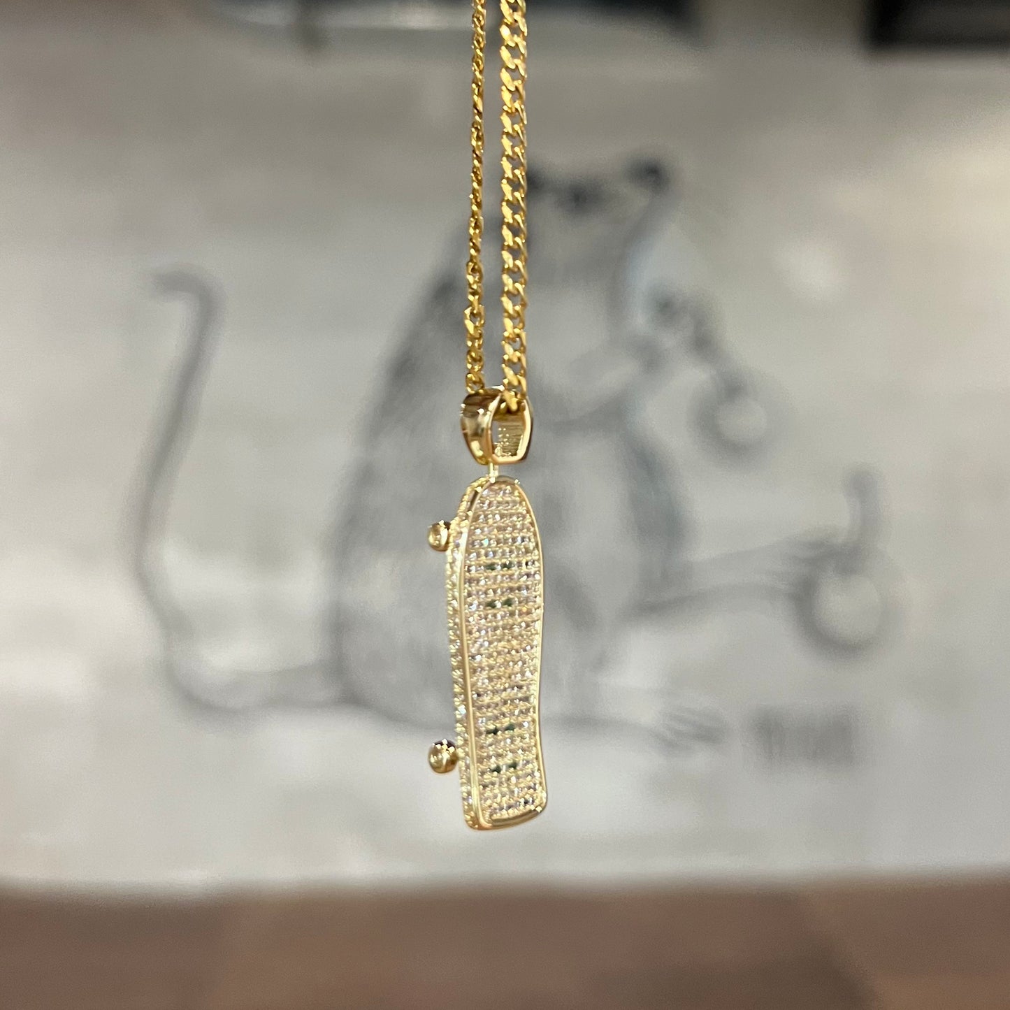 Manneq "Iced Out Old Skool" Necklace (Gold)