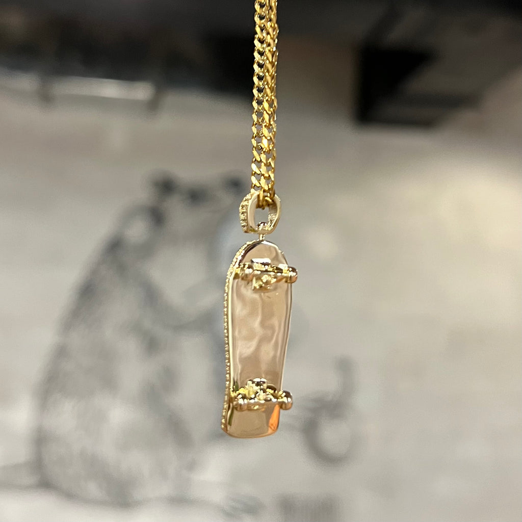 Manneq 'Iced Out Old Skool' Necklace (Gold)