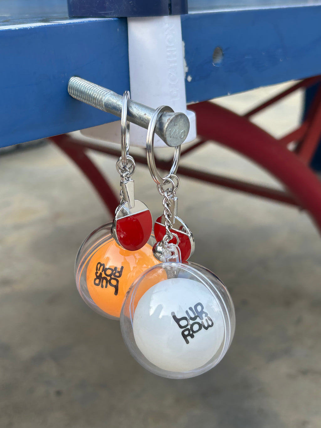 Burrow Ping Pong Ball Keychain