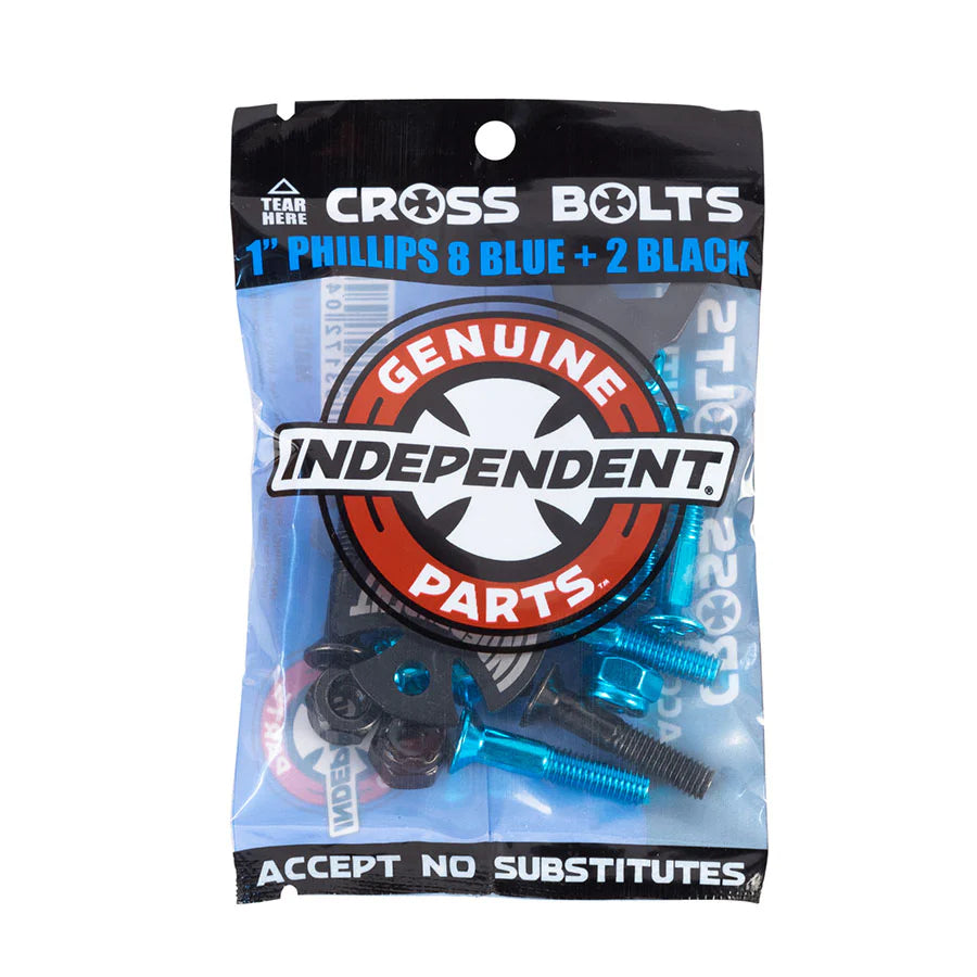 Independent Trucks '1" Phillips' Cross Bolts (Blue/Black)