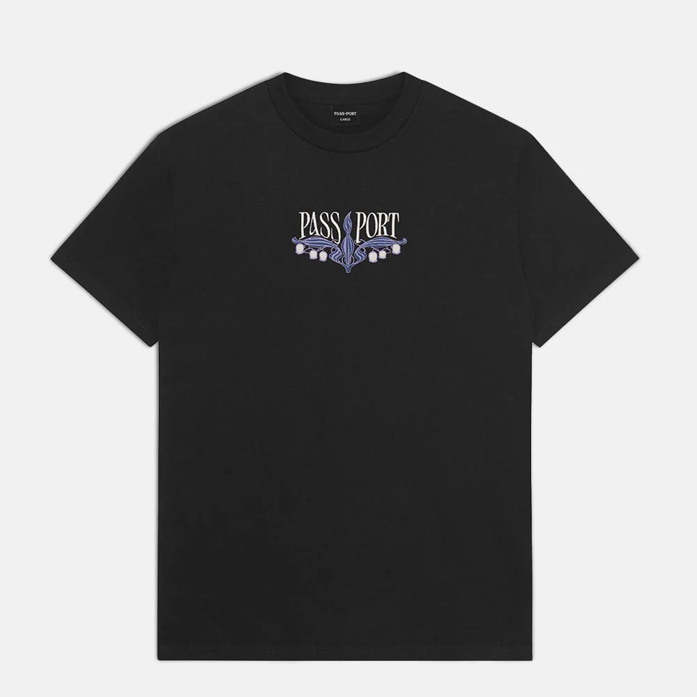 Pass~Port 'Lily Of The Valley' T-Shirt (Black)