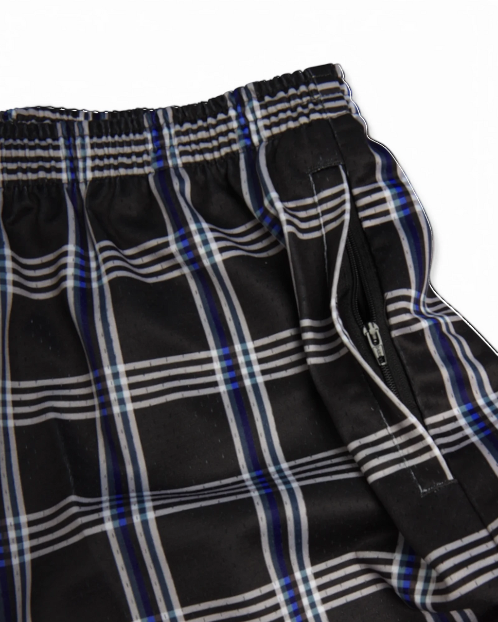 Lola's 'Check Mate’ Mesh Shorts (Black/Blue)