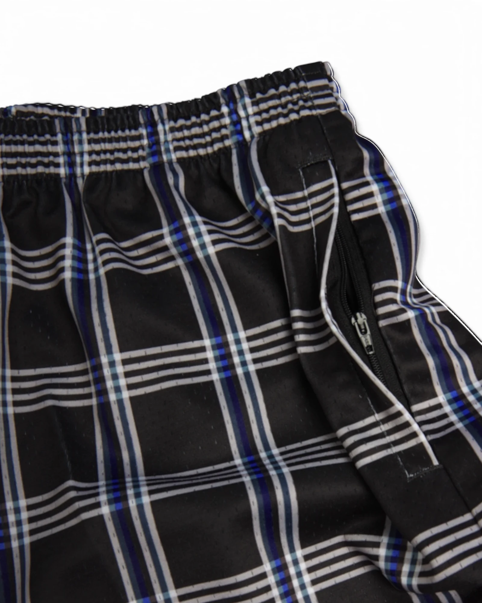 Lola's 'Check Mate’ Mesh Shorts (Black/Blue)