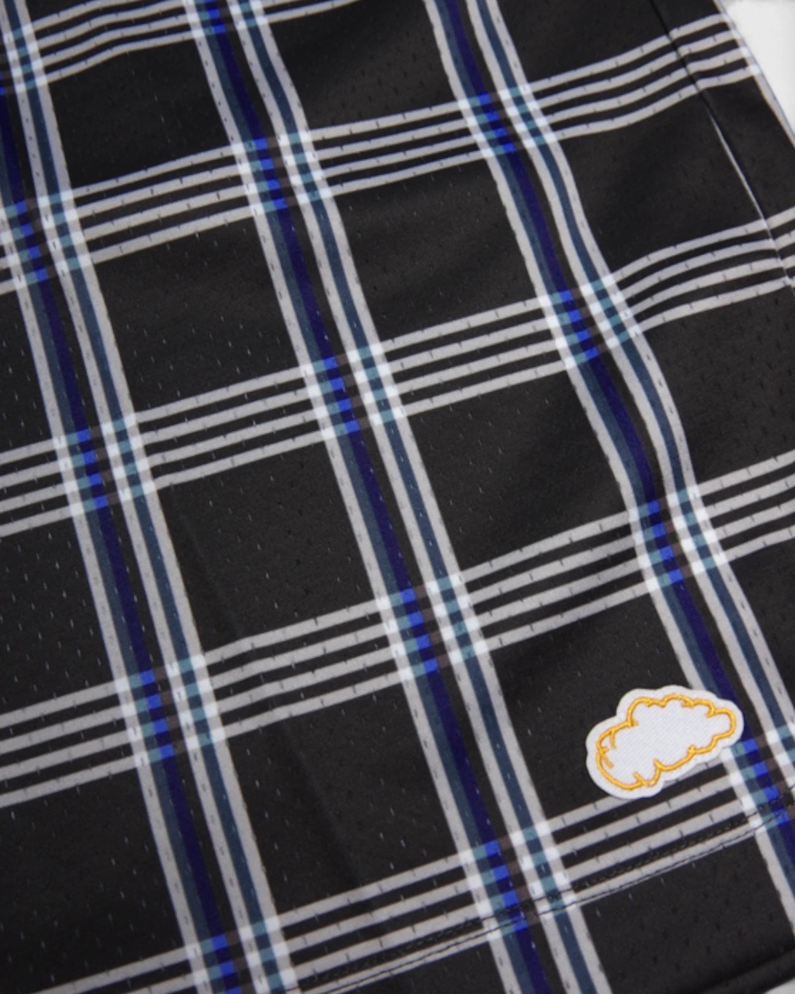 Lola's 'Check Mate’ Mesh Shorts (Black/Blue)