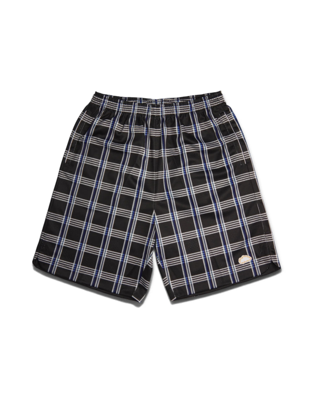 Lola's 'Check Mate’ Mesh Shorts (Black/Blue)