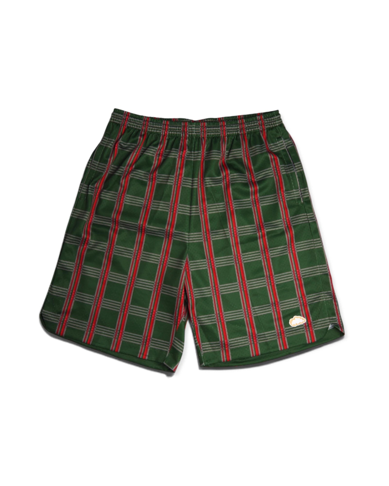 Lola's 'Check Mate’ Mesh Shorts (Green/Red)