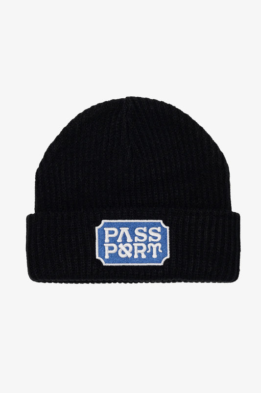 Pass~Port: Yearbook Logo Beanie (BLACK)