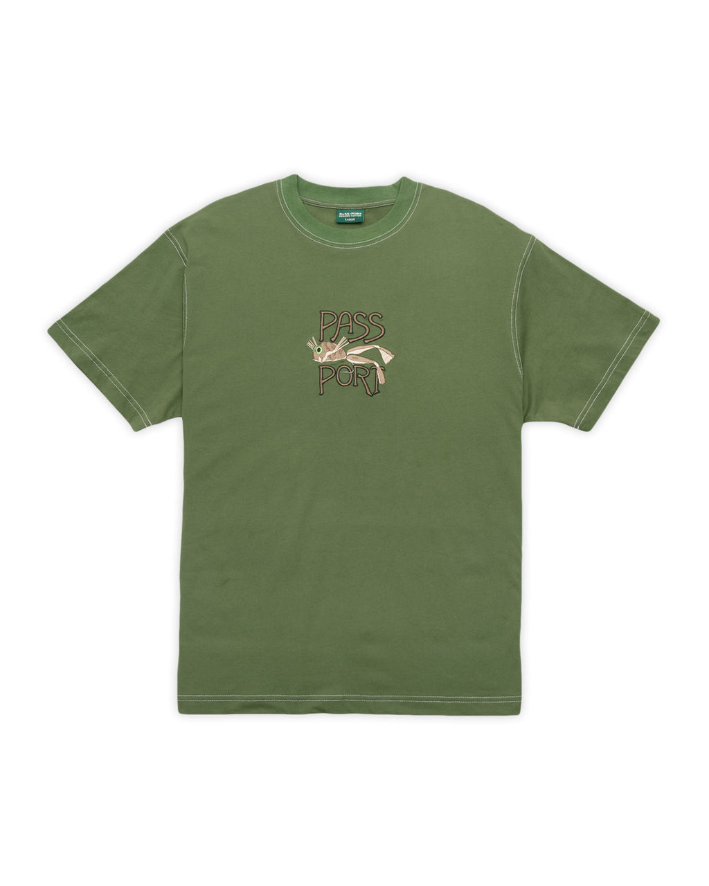 Pass~Port 'Frog Lure' T-Shirt (Dark Olive)