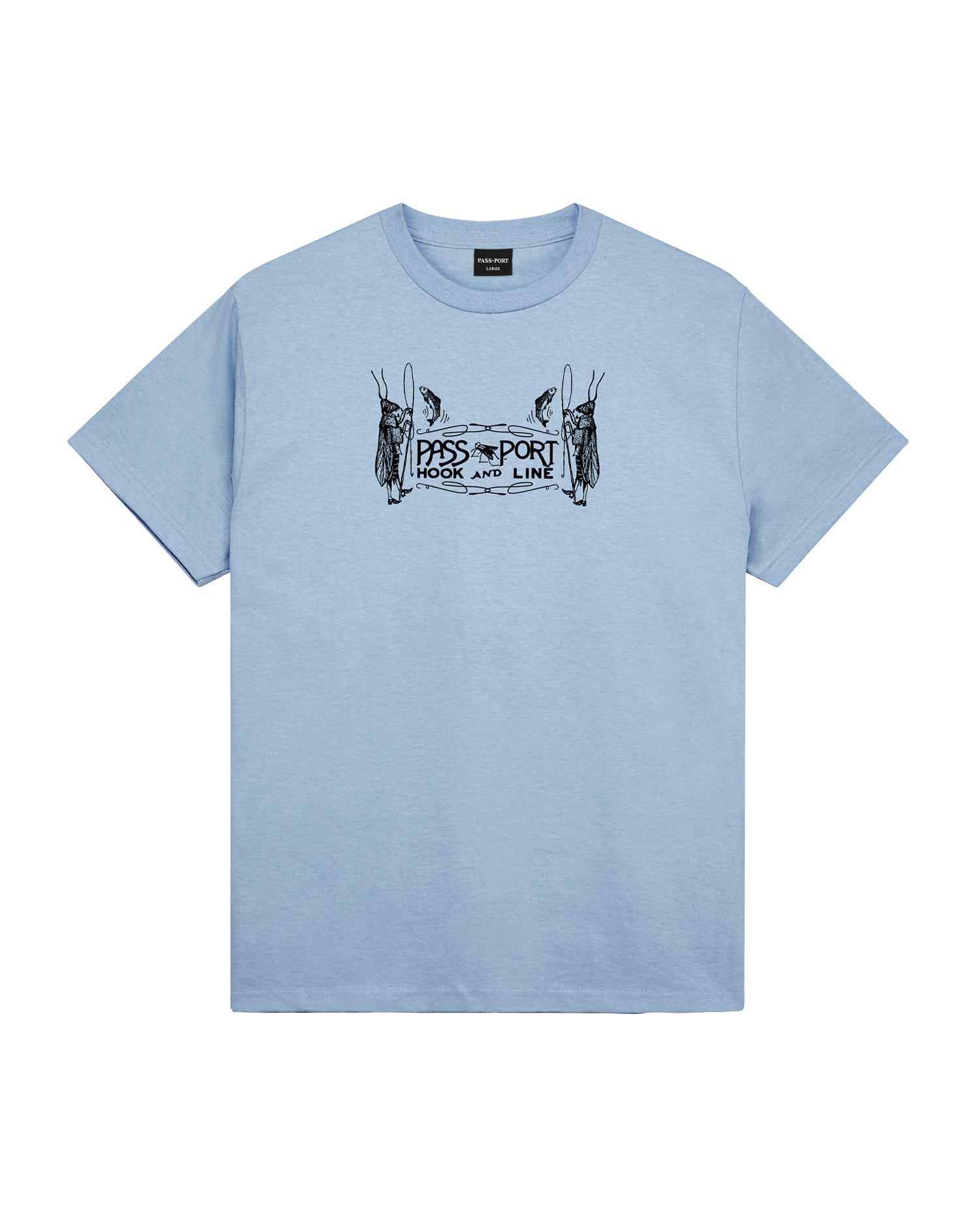 Pass~Port 'Hook & Line' T-Shirt (Stonewash Blue)
