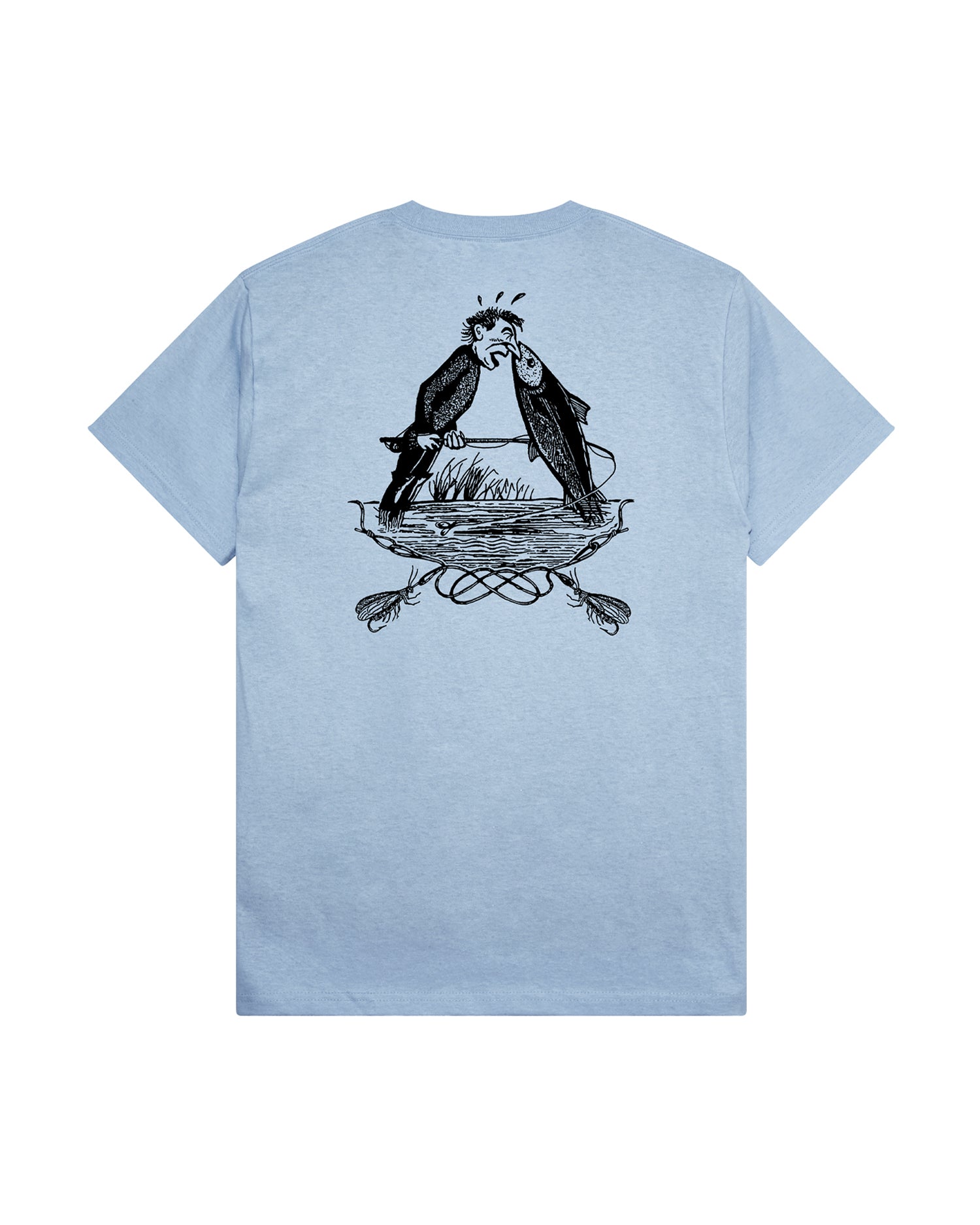 Pass~Port 'Hook & Line' T-Shirt (Stonewash Blue)