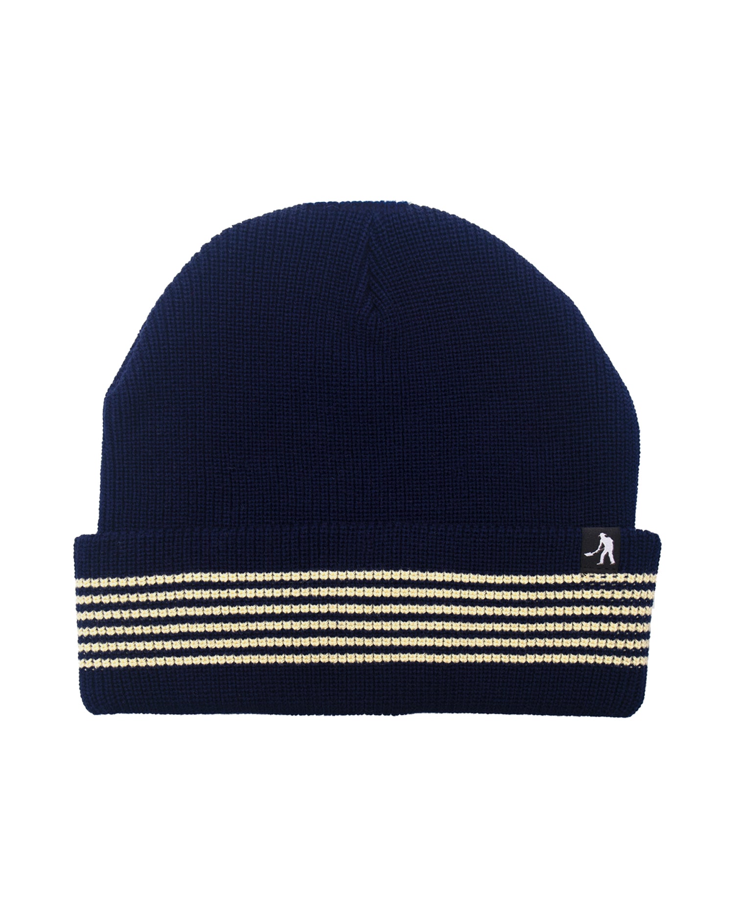 Pass~Port 'Organic Cotton Stripe Knit' Beanie (Navy/Cream)