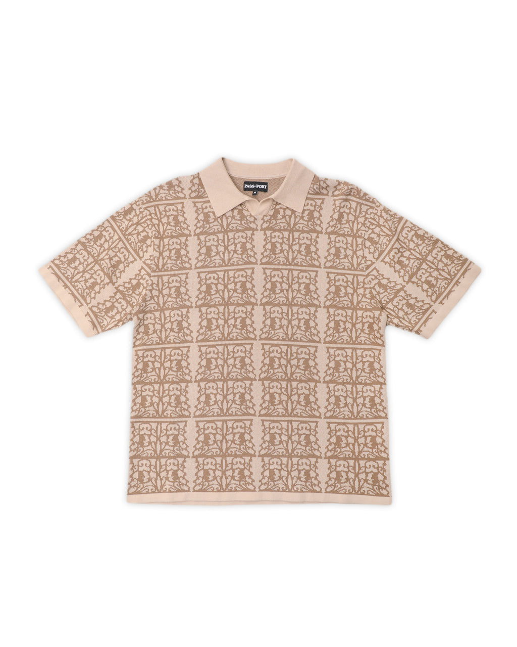 Pass~Port 'Fretworks' Knit Polo (Sand)