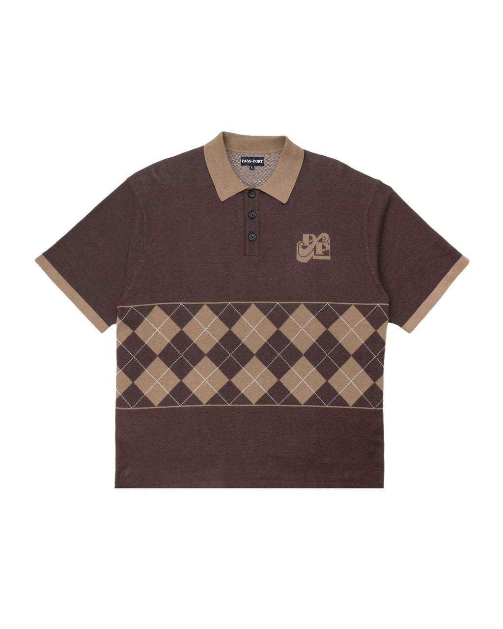 Pass~Port 'Tilde Stamp Knit' Polo (Choc)