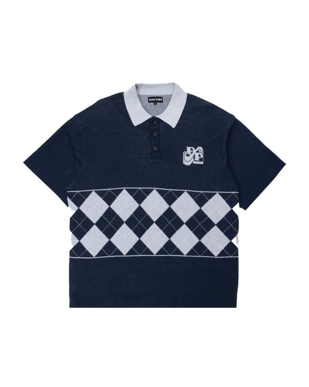 Pass~Port 'Tilde Stamp Knit' Polo (Navy)