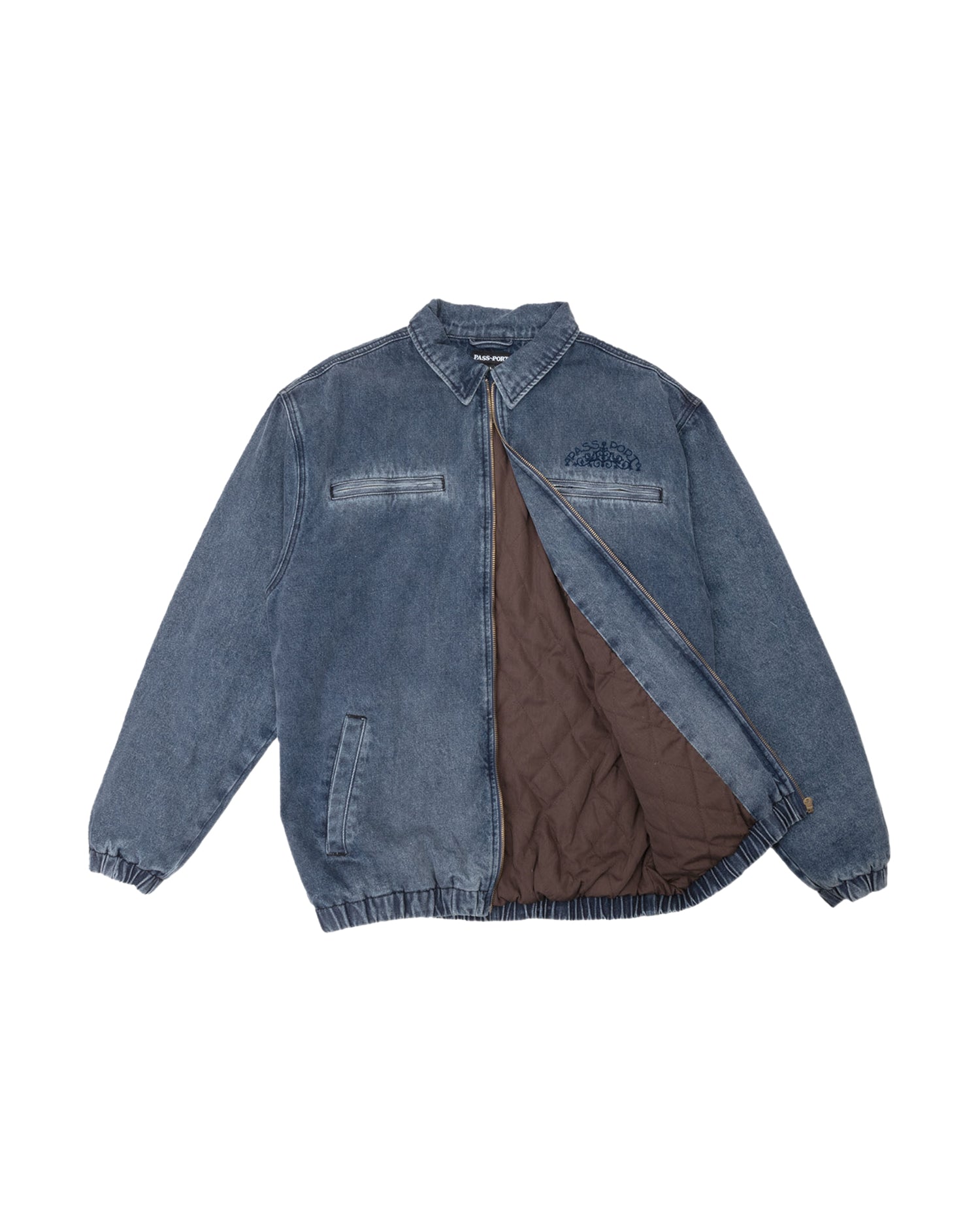 Pass~Port 'Vineyard Birds Denim Delivery' Jacket (Washed Indigo)