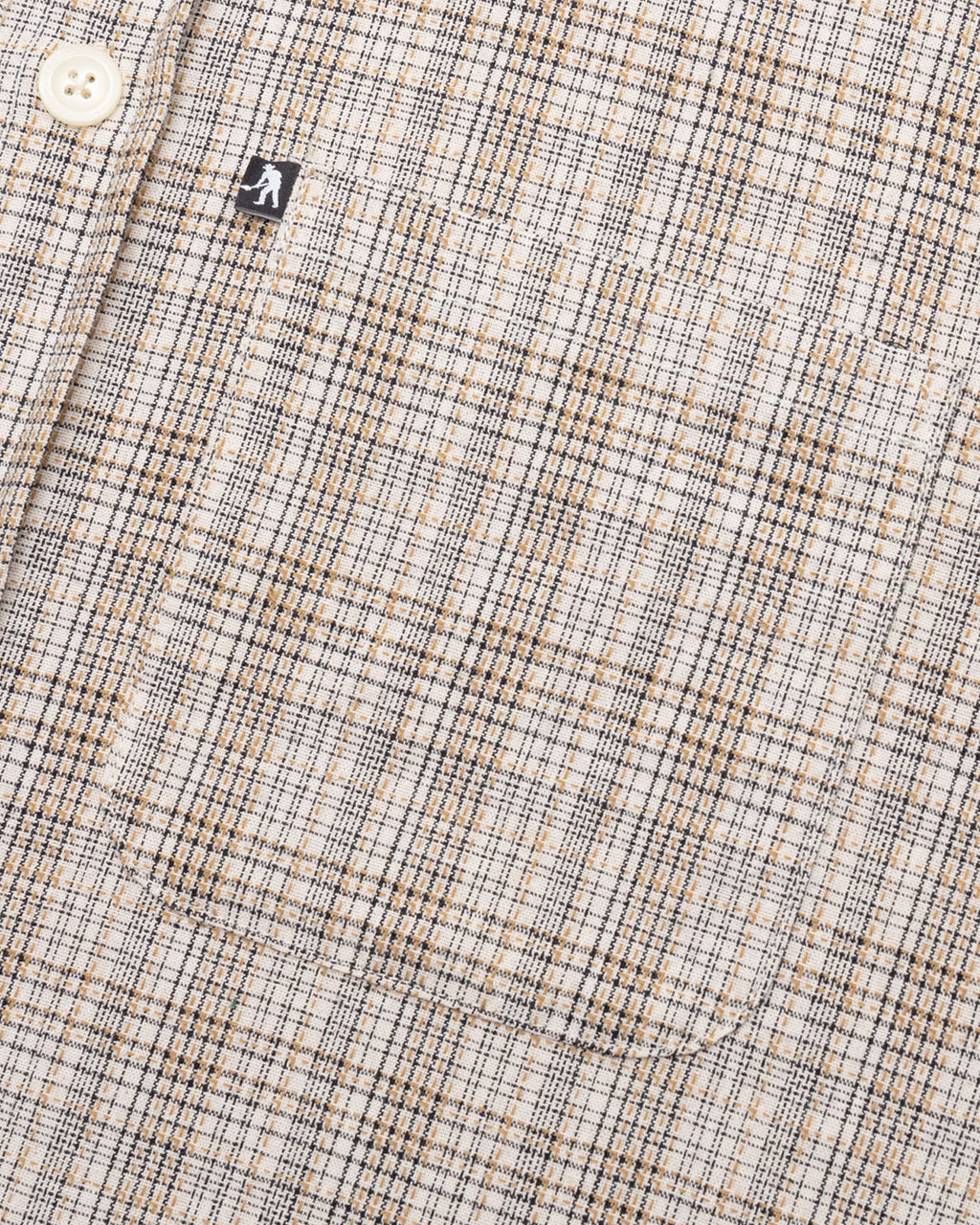 Pass~Port 'Workers Check -Sleeve' Short-Sleeve Shirt (Black/Bronze)