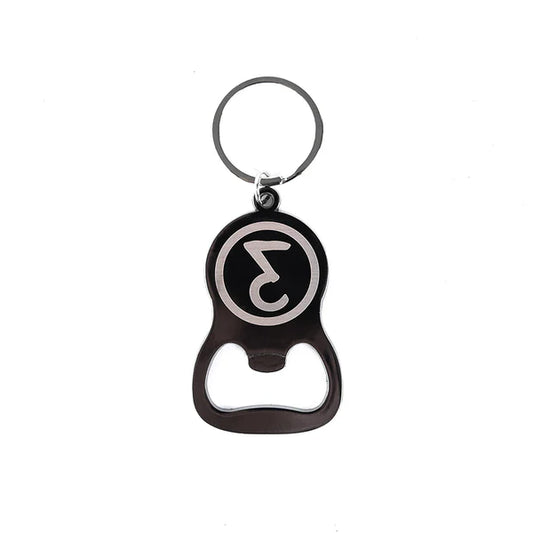 Preduce Bottle Opener Keychain Black/White