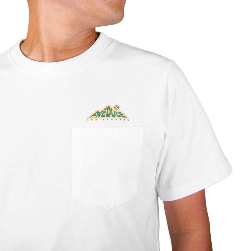 Preduce Skateboards 'Camping' Pocket T-Shirt (White)