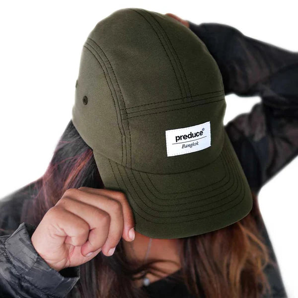 Preduce Skateboards 'Bangkok Label Racer' Hat (Deep Military Green/Grey)