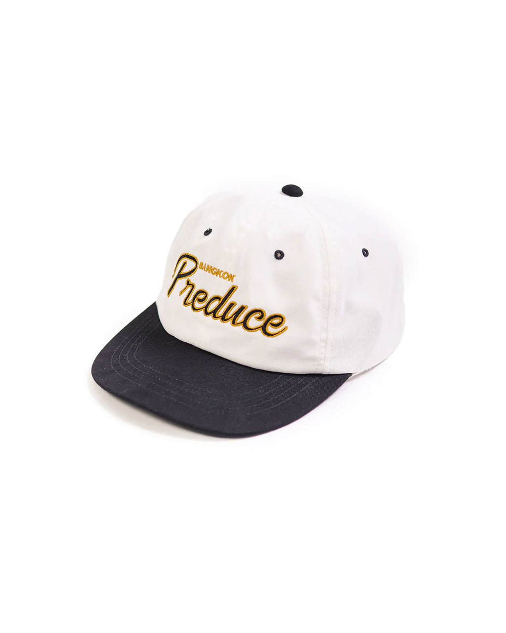 Preduce Skateboards 'GJ Vintage' Snapback Hat (Black/White Cotton)