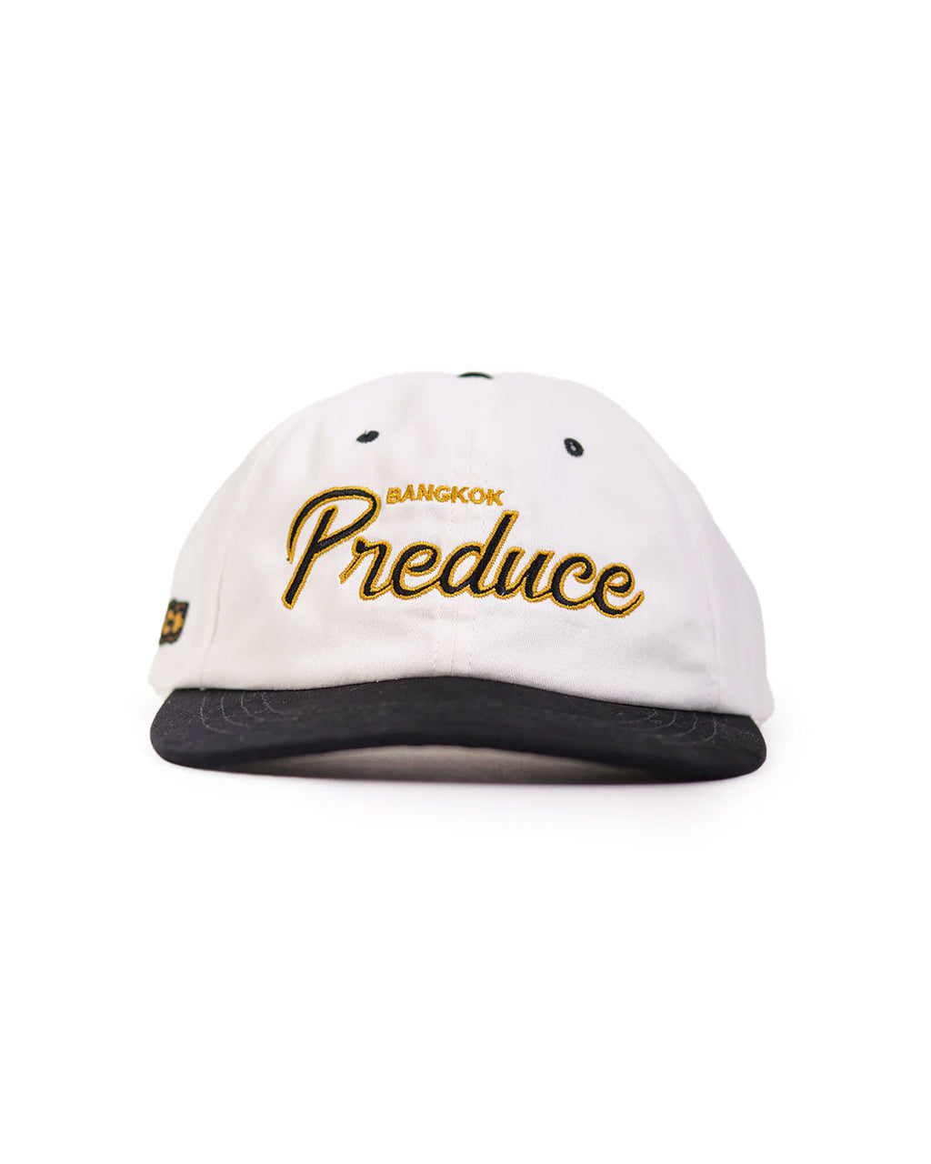 Preduce Skateboards 'GJ Vintage' Snapback Hat (Black/White Cotton)