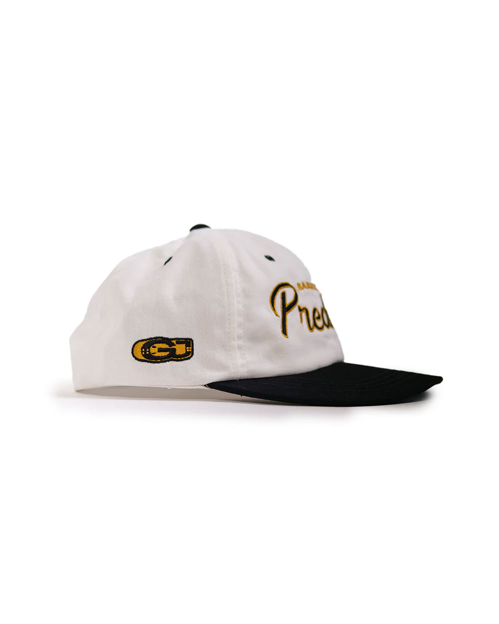 Preduce Skateboards 'GJ Vintage' Snapback Hat (Black/White Cotton)