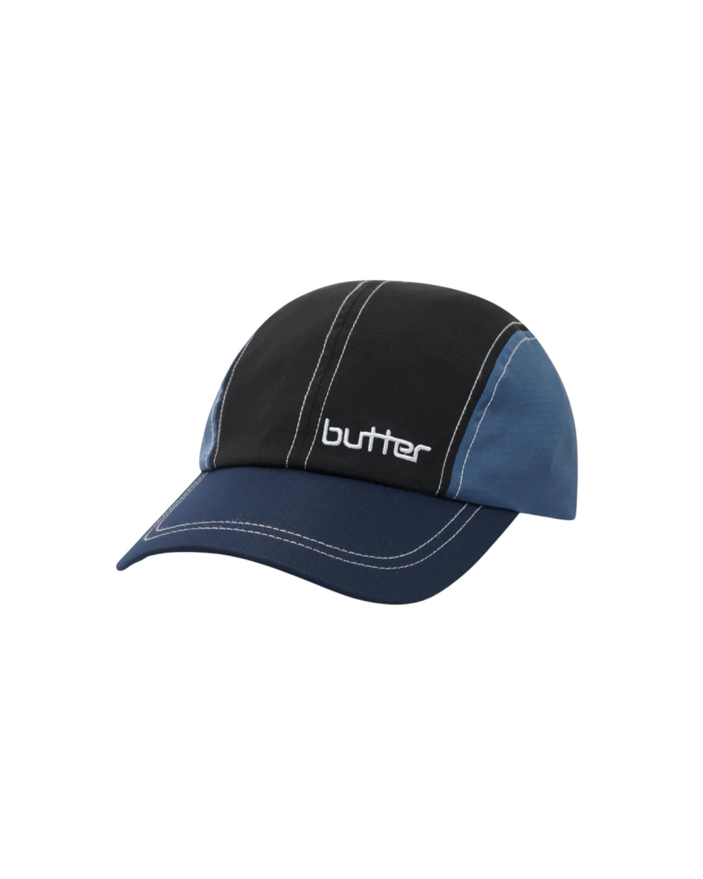 Butter Goods 'Primary' 4 Panel Cap (Black/Slate)