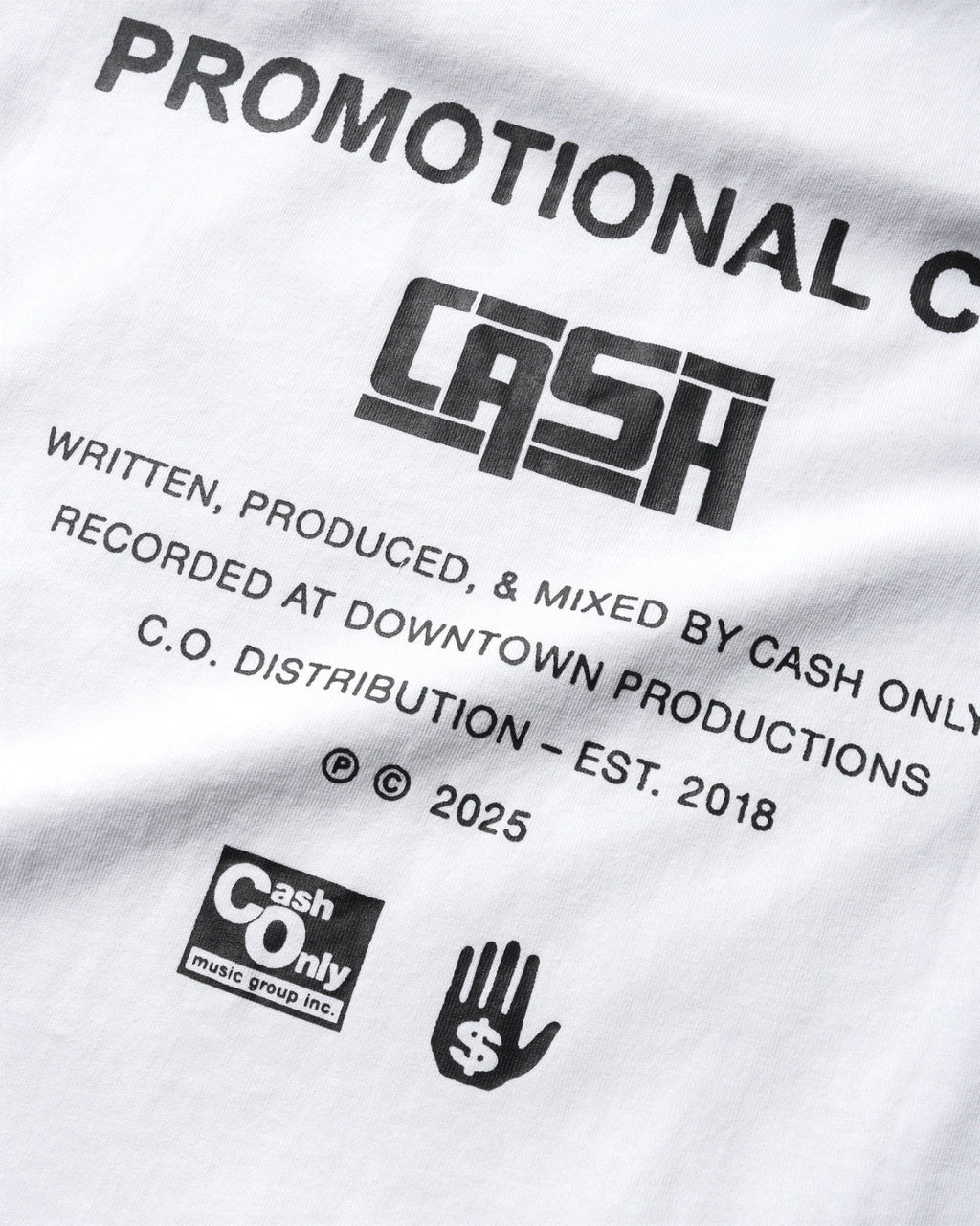 Cash Only 'Promotional' T-Shirt (White)