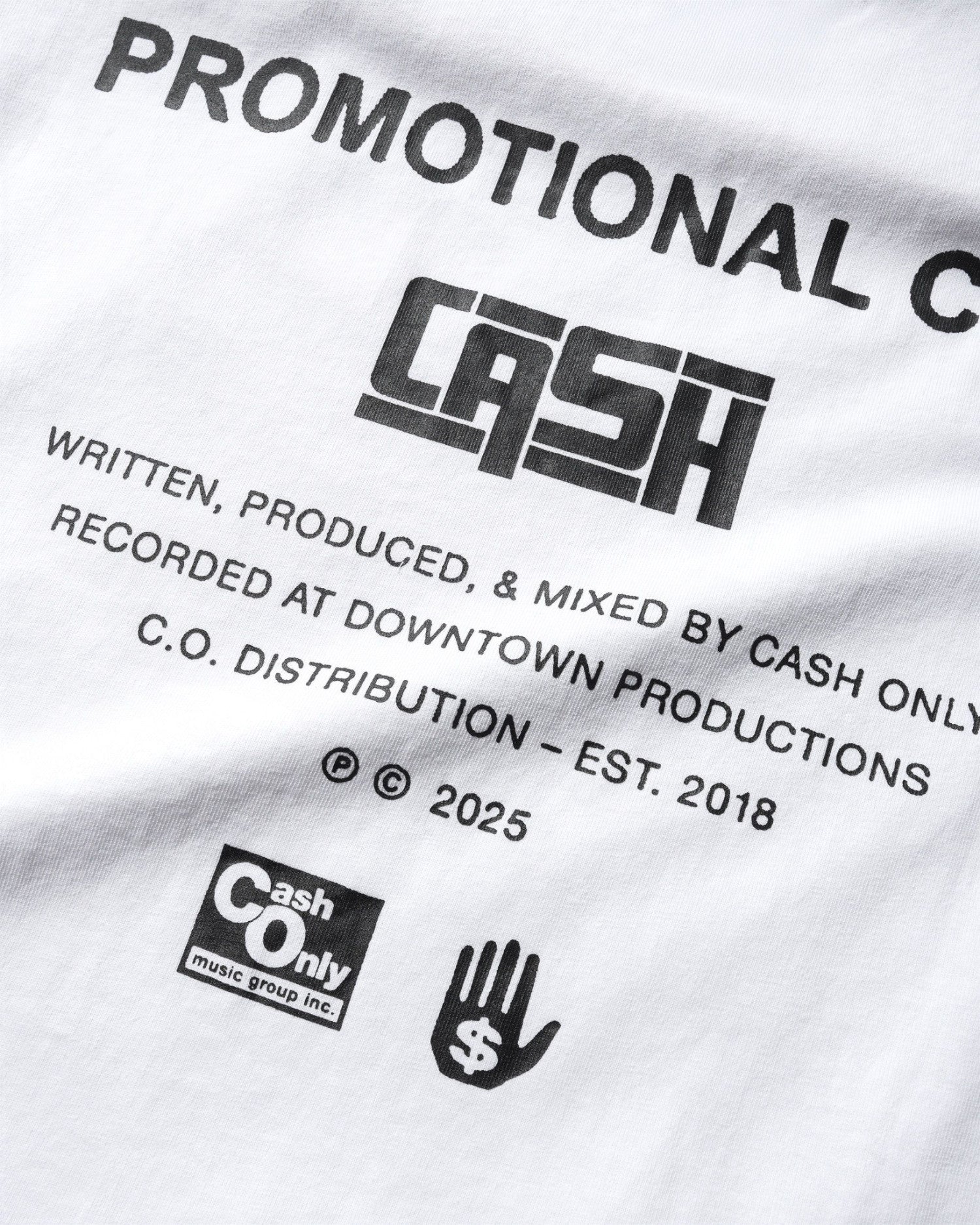 Cash Only 'Promotional' T-Shirt (White)
