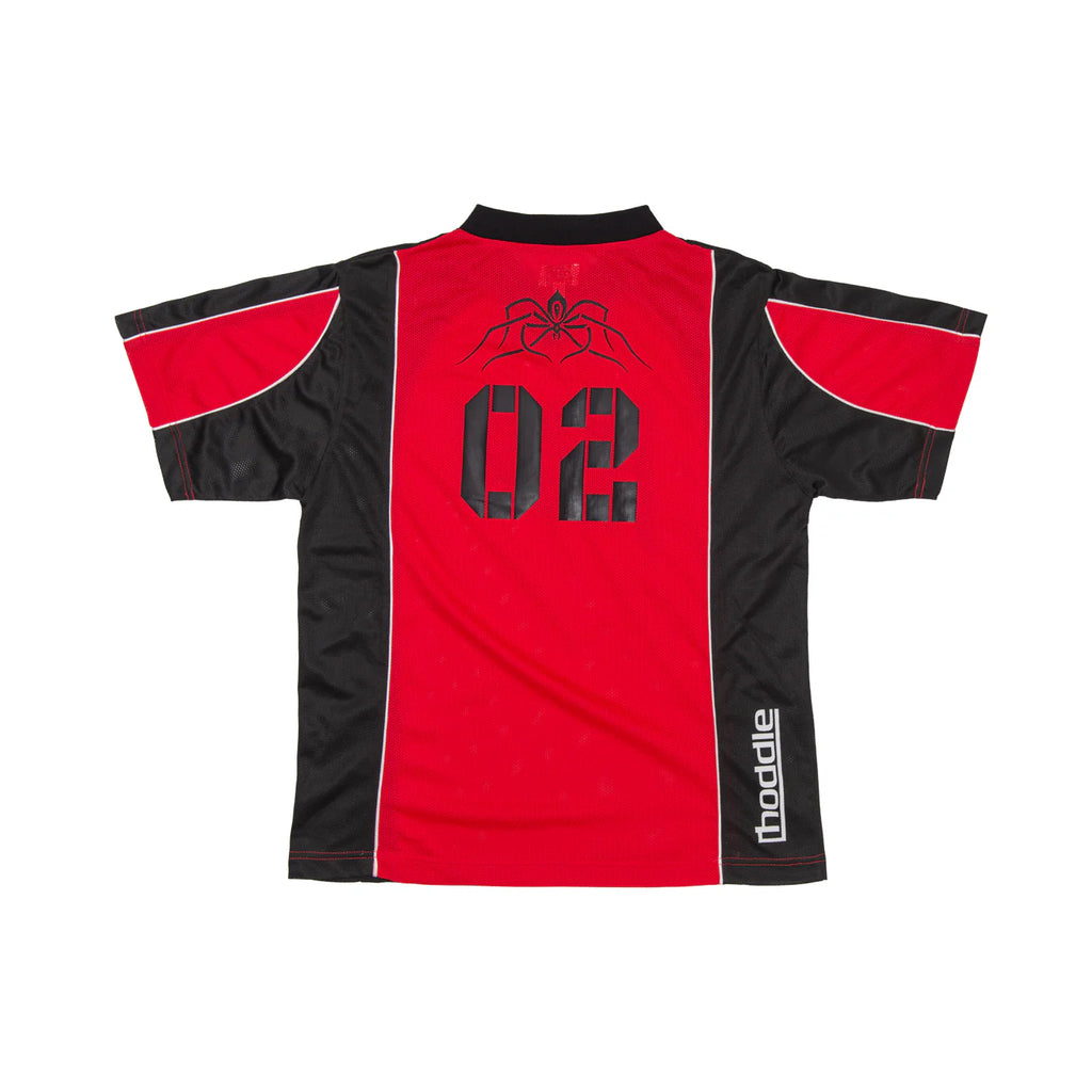Hoddle Spider Football Jersey Black/ Red