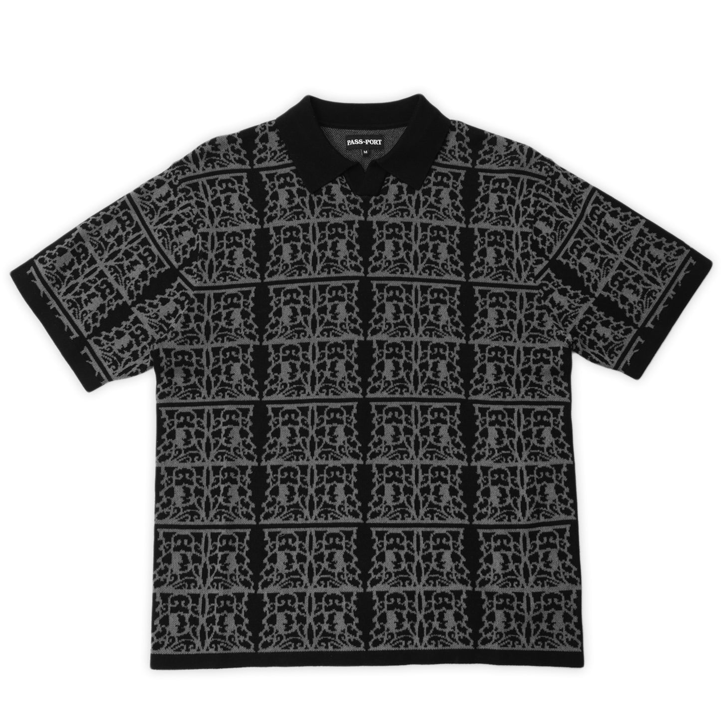 Pass~Port Fretworks Knit Polo (Black)