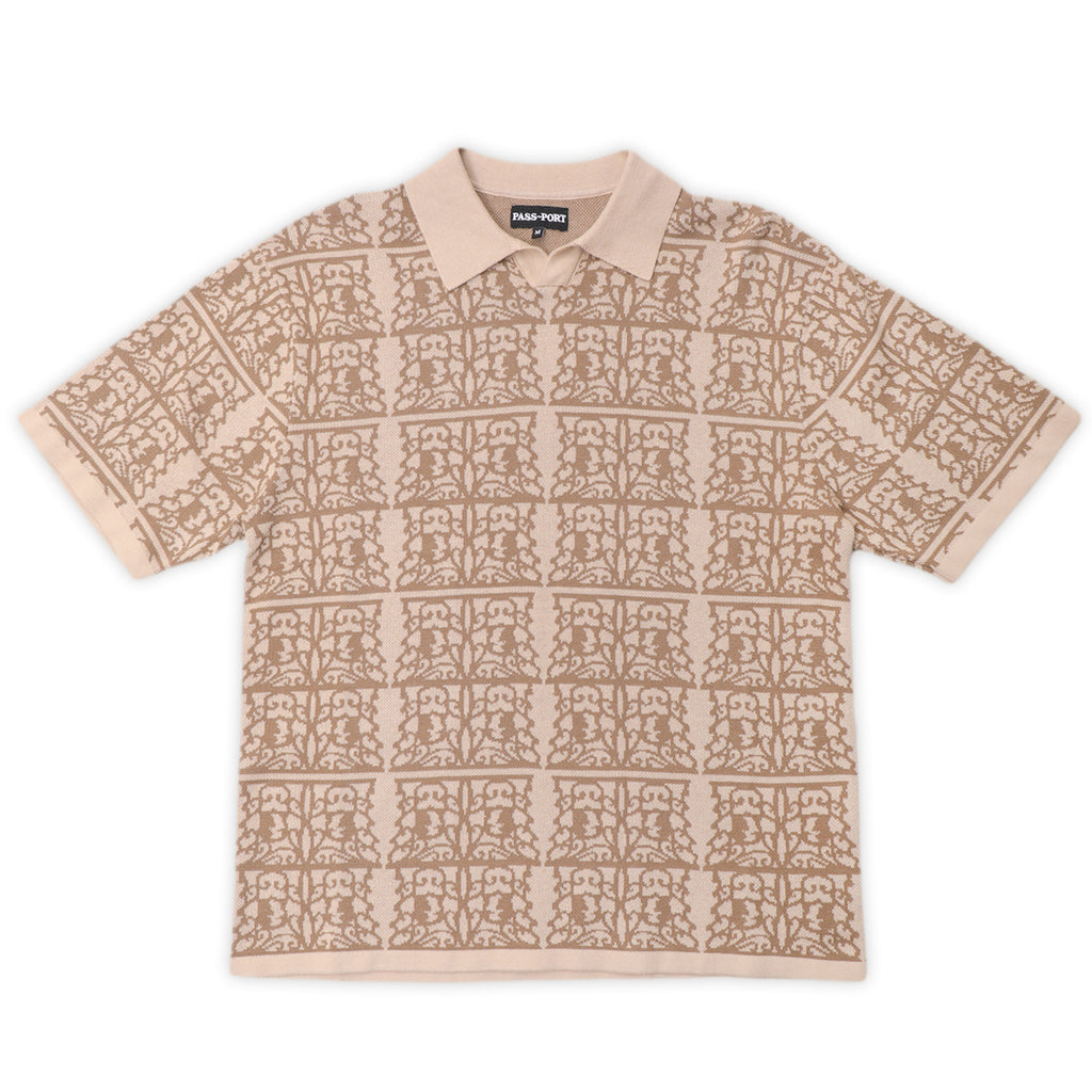 Pass~Port 'Fretworks' Knit Polo (Sand)