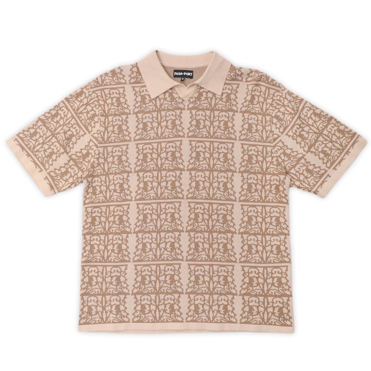 Pass~Port 'Fretworks' Knit Polo (Sand)