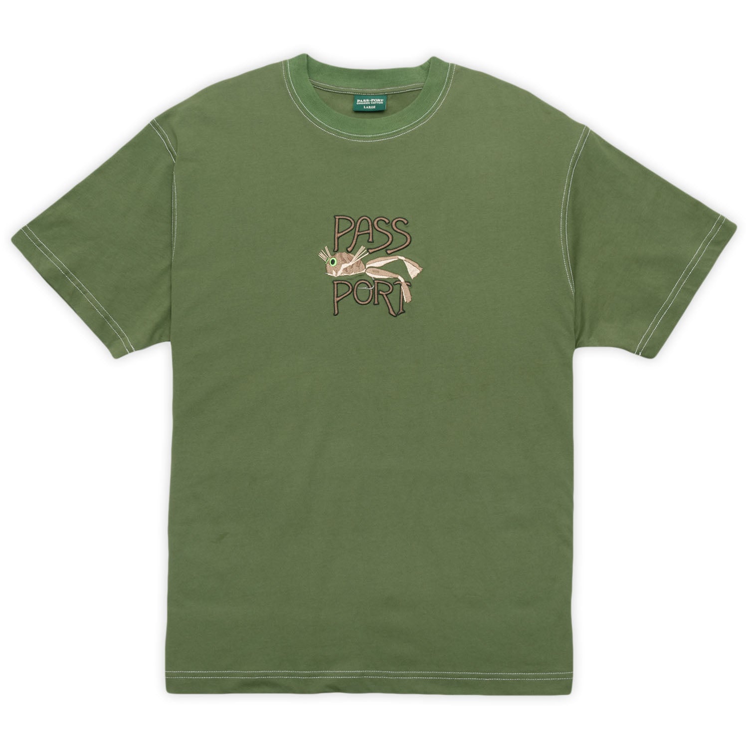 Pass~Port 'Frog Lure' T-Shirt (Dark Olive)