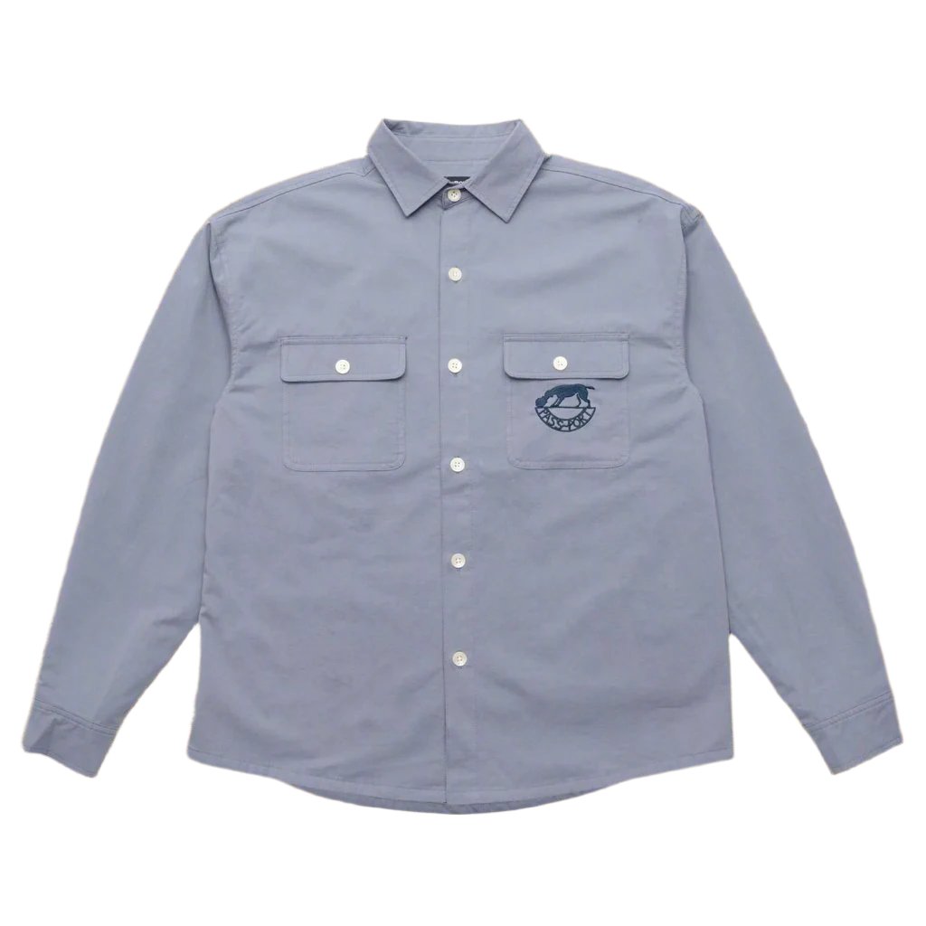 Pass~Port Fretworks Vineyard Shirt Long-sleeve (Steel Blue)